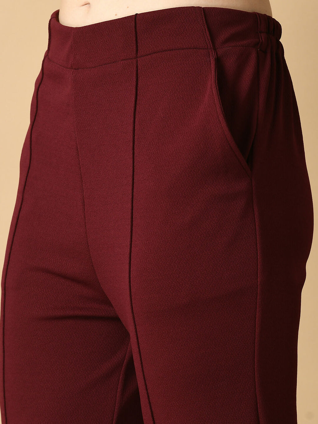 Myshka Women's Magenta Flared Party Trouser