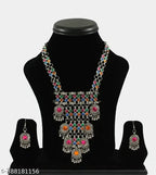 Tehzeeb Creations Women's Multi Colour Meenakari Work Necklace Set