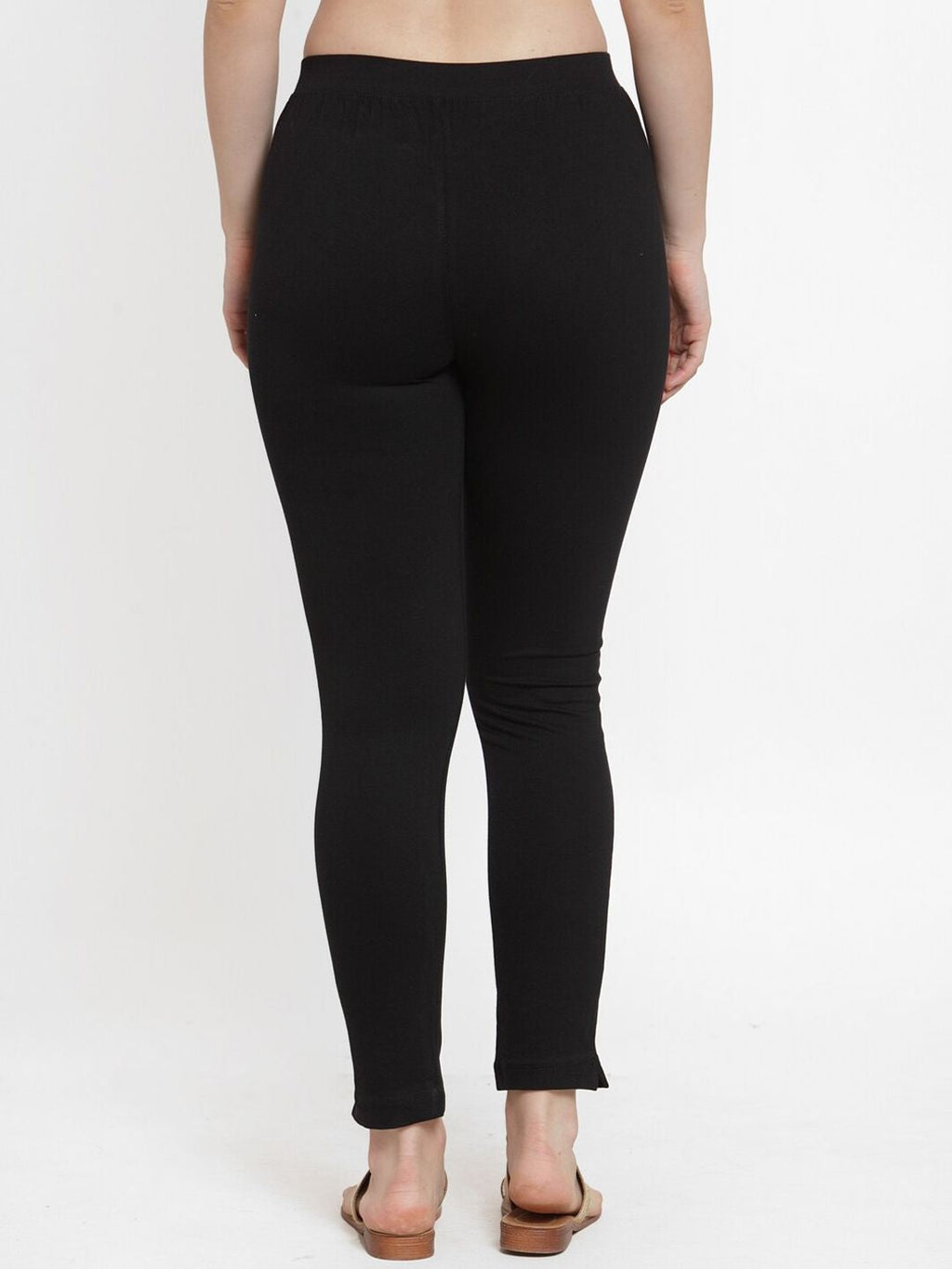 TAG 7 Women Pack Of 2 Pink & Black Solid Straight-Fit Ankle-Length Leggings
