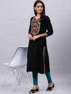 Souchii Women Ethnic Motifs Yoke Design Mirror Work Beautiful Kurta - Distacart