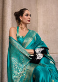 Anaita Sky Blue Silk Tissue Zari Weaving Work Saree With Blouse Piece - Distacart