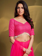 Myra Pink Soft Net Embroidered Designer Lehenga