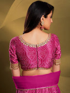 Myra Pink Crepe Embroidered Designer Lehenga