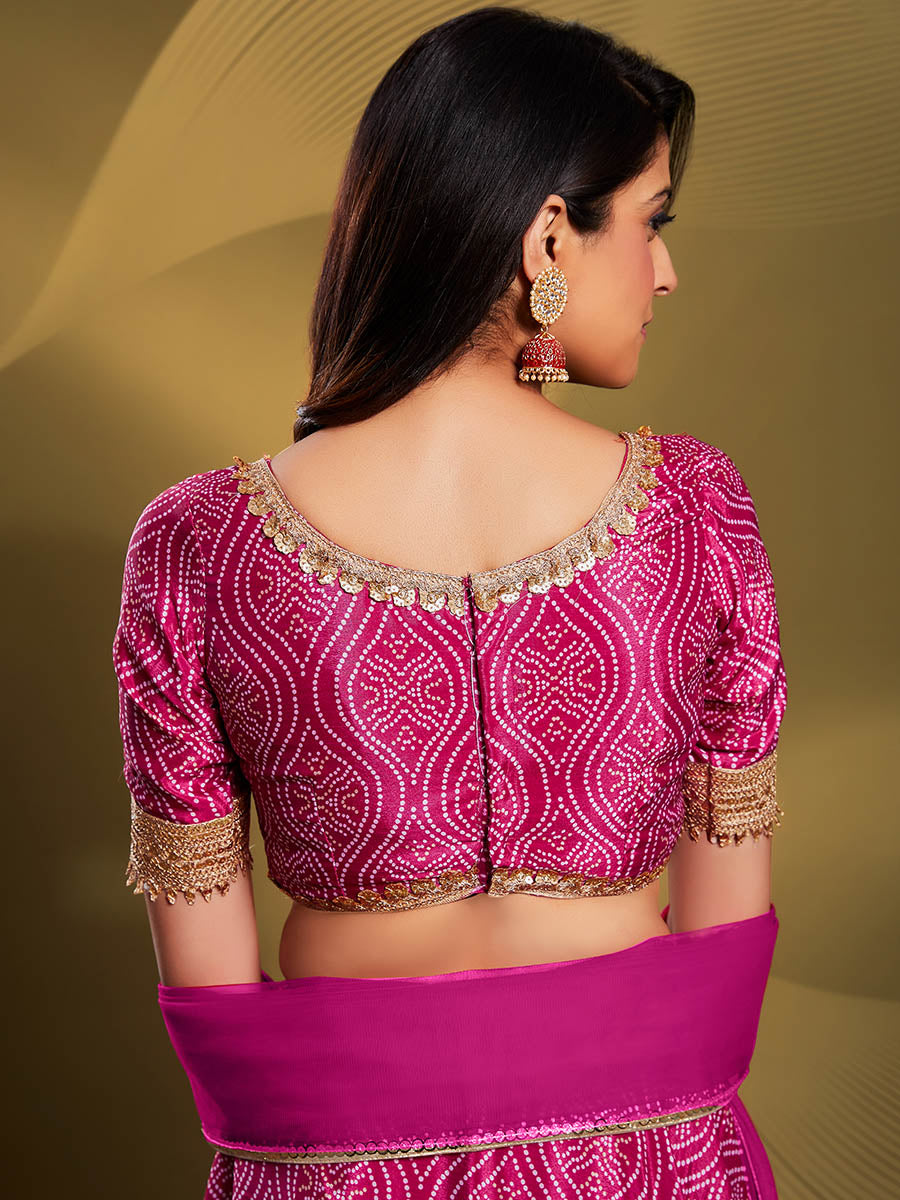 Myra Pink Crepe Embroidered Designer Lehenga