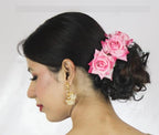 Baby Pink Velvet Rose Gajra