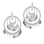 Silver-Plated Alloy Round Silver Earrings - The Pari - Distacart
