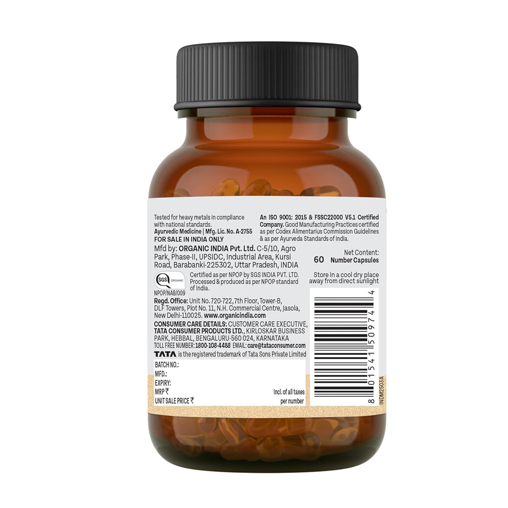 Organic India Prostate Care 60 Capsules - Distacart