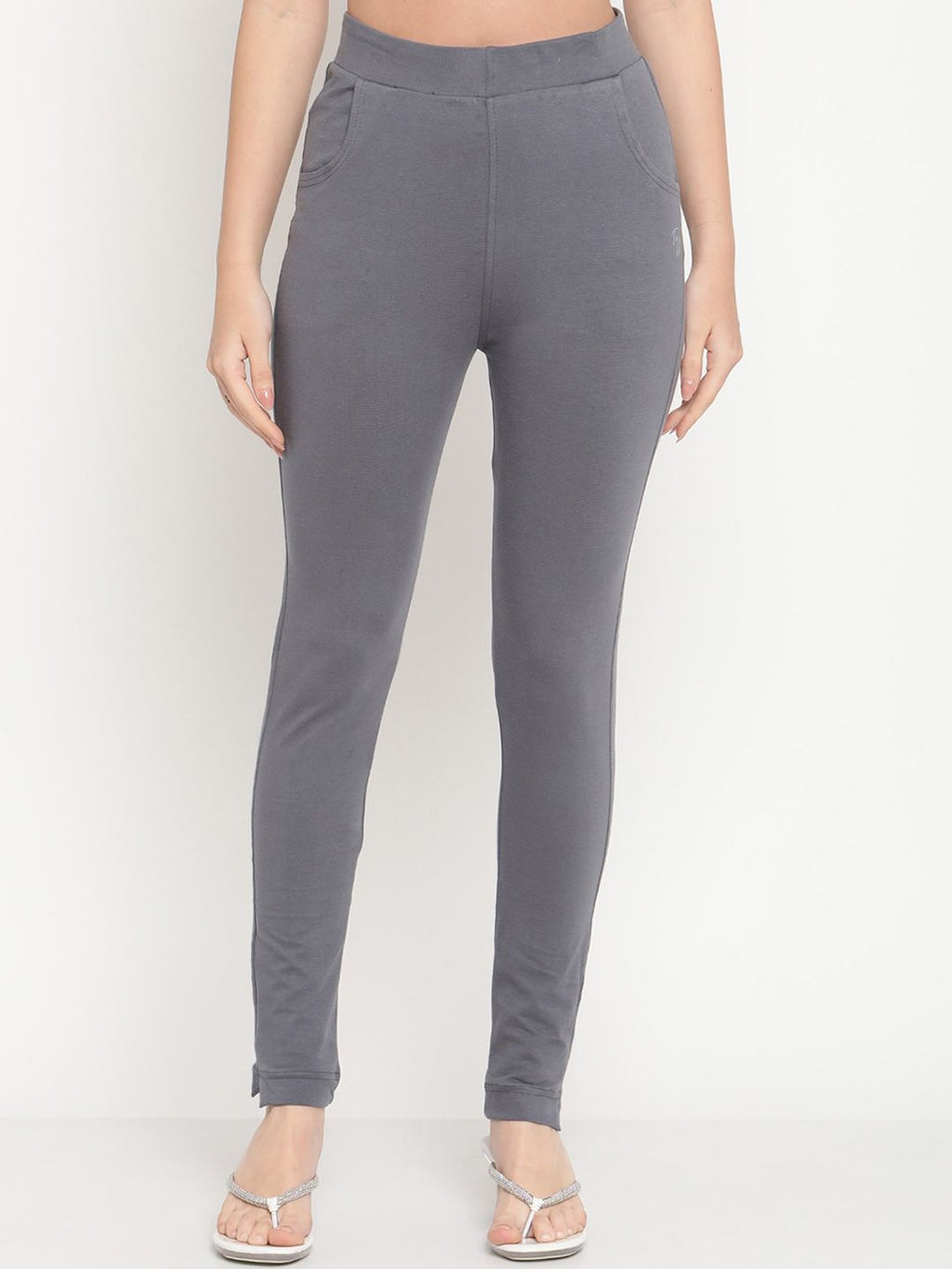 TAG 7 Women Yellow & Grey Ankle-Length Leggings Set of 2
