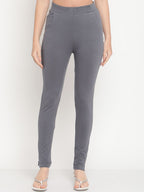 TAG 7 Women Yellow & Grey Ankle-Length Leggings Set of 2
