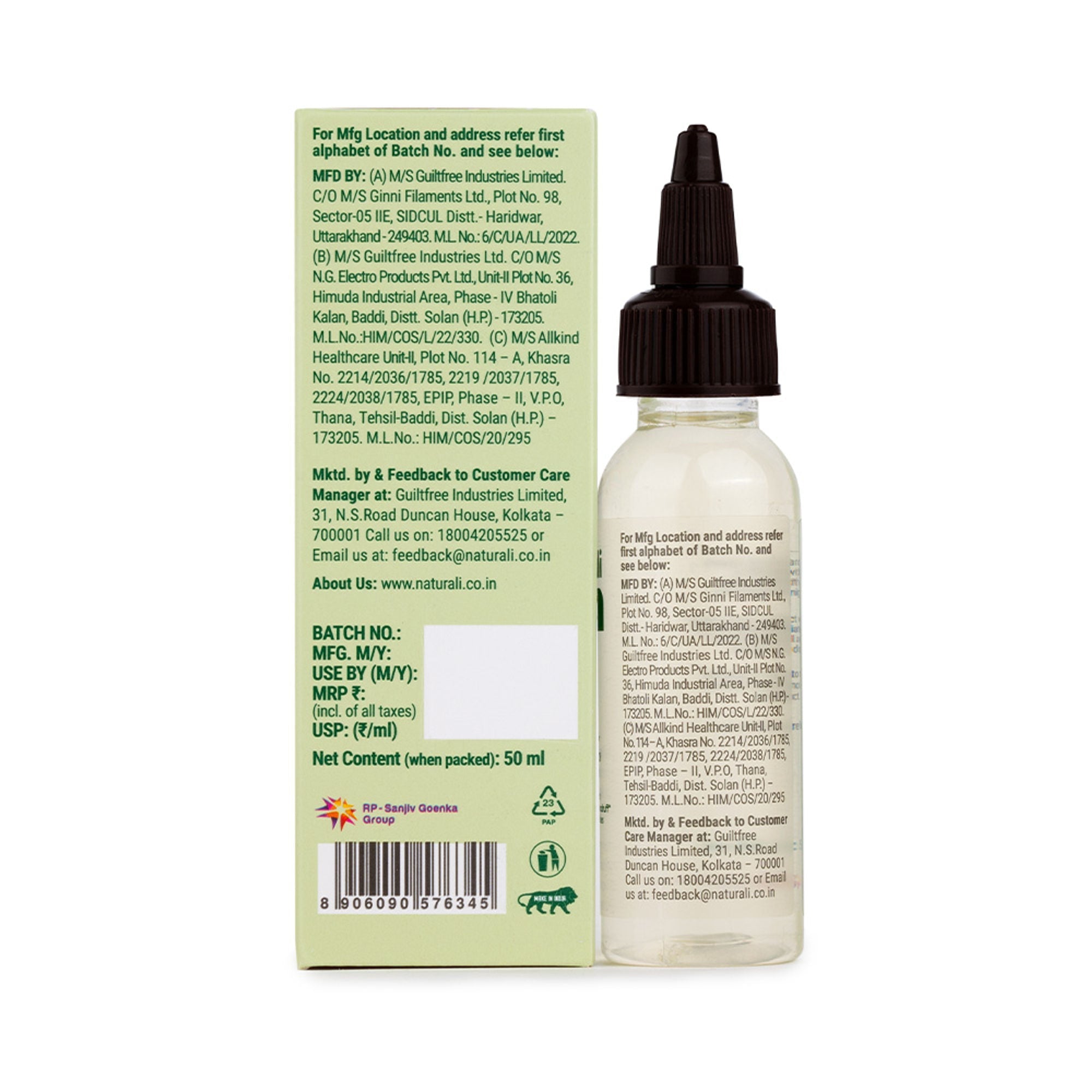 Naturali Anti-Dandruff Scalp Serum with Sage,Tea Tree Oil & Salicylic Acid