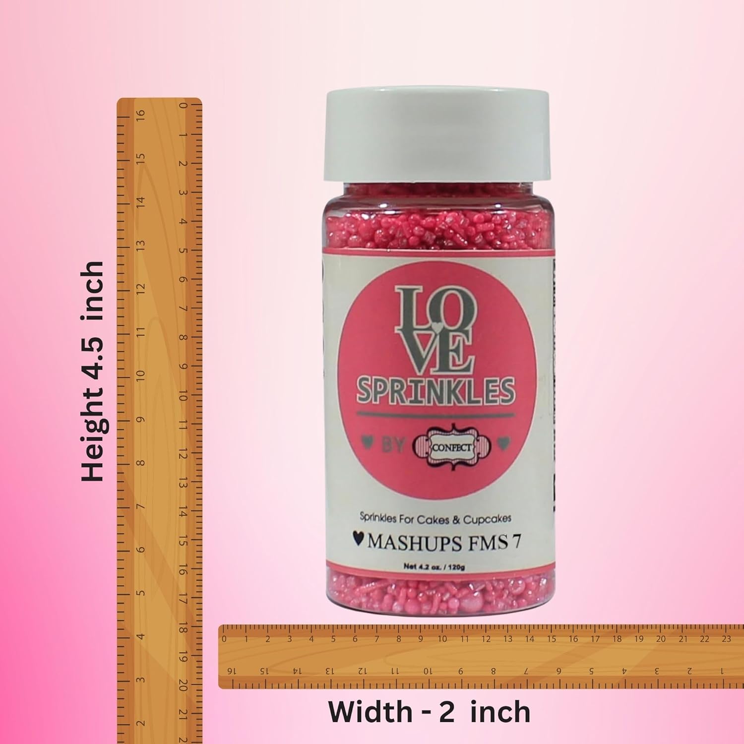 hot pink sprinkles bottle for decoration bottle 100 g