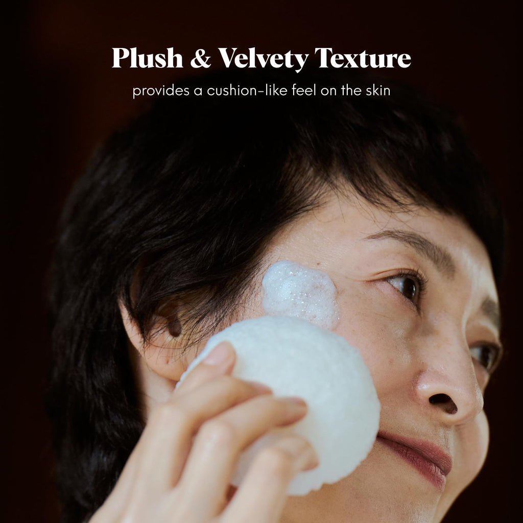 ILEM JAPAN Natural Konjac Sponge Face (White)