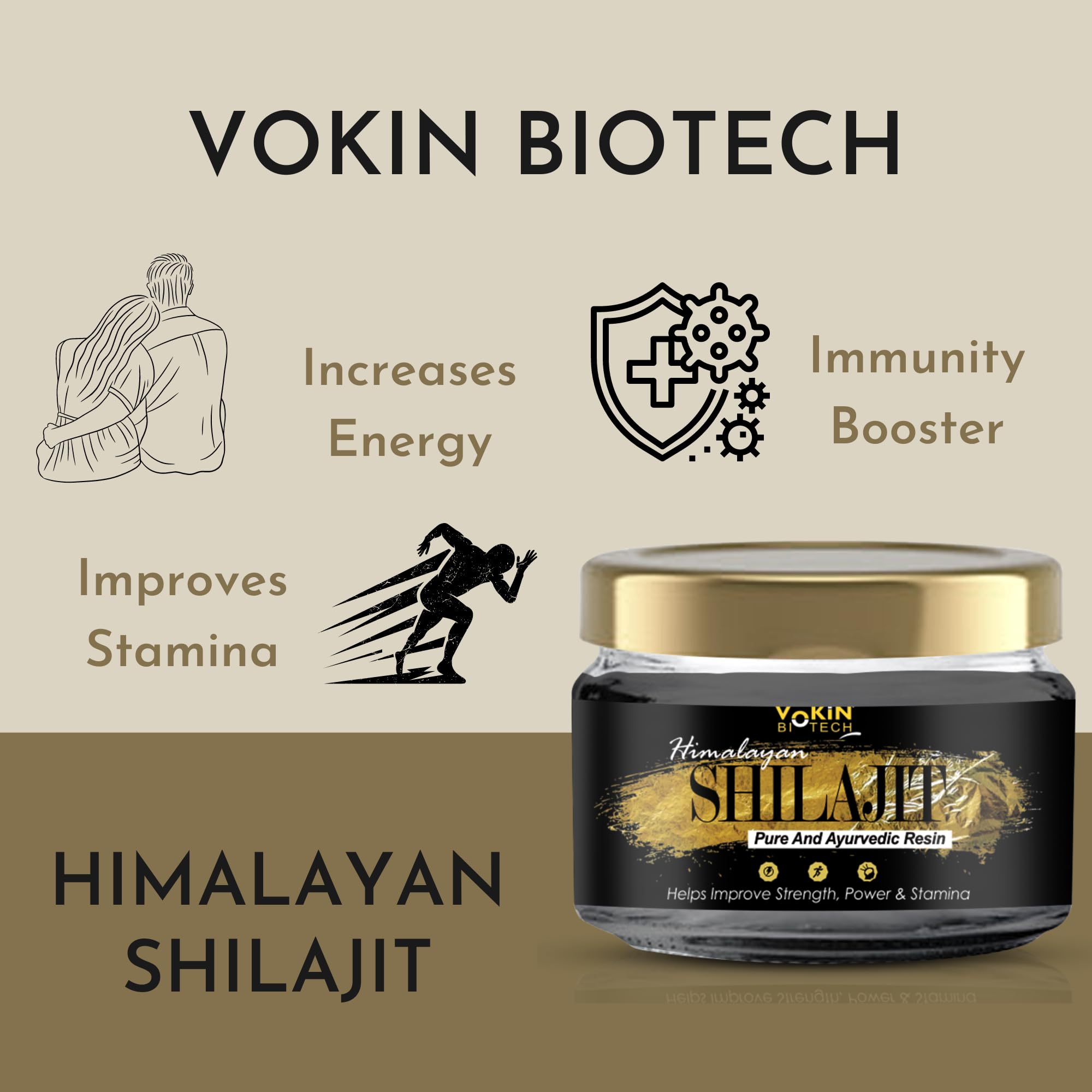 Vokin Biotech SJ Resin 20g Helps in Boosts Stamina and Energy | Immunity Booster