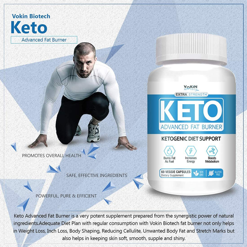 Vokin Biotech Keto Capsules Advance Weight Loss Fat Burner Supplement with (Green Tea + Garcinia Cambogia + Green Coffee) Extract Capsules