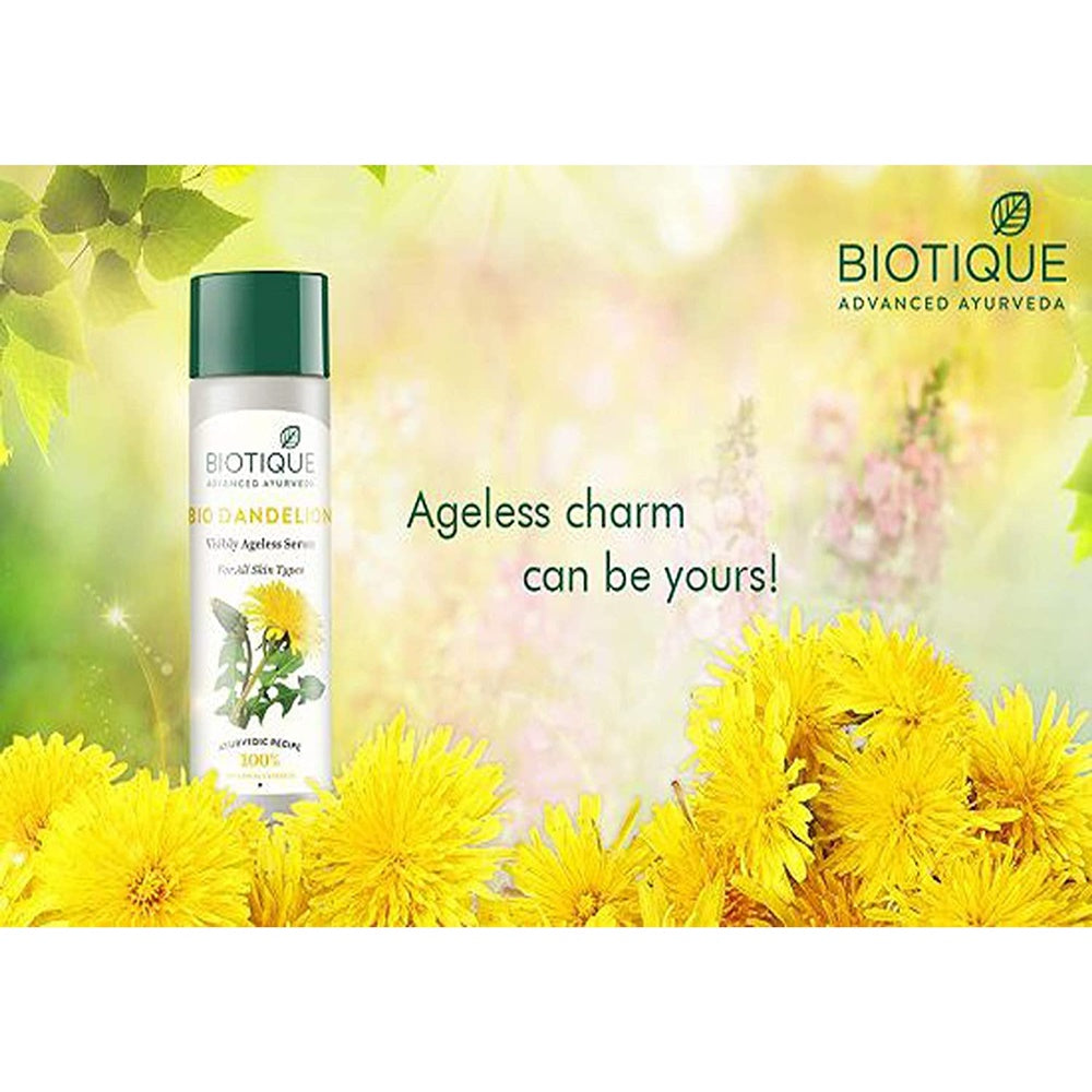 Biotique Bio Dandelion Visibly Ageless Serum 190 ml - Distacart