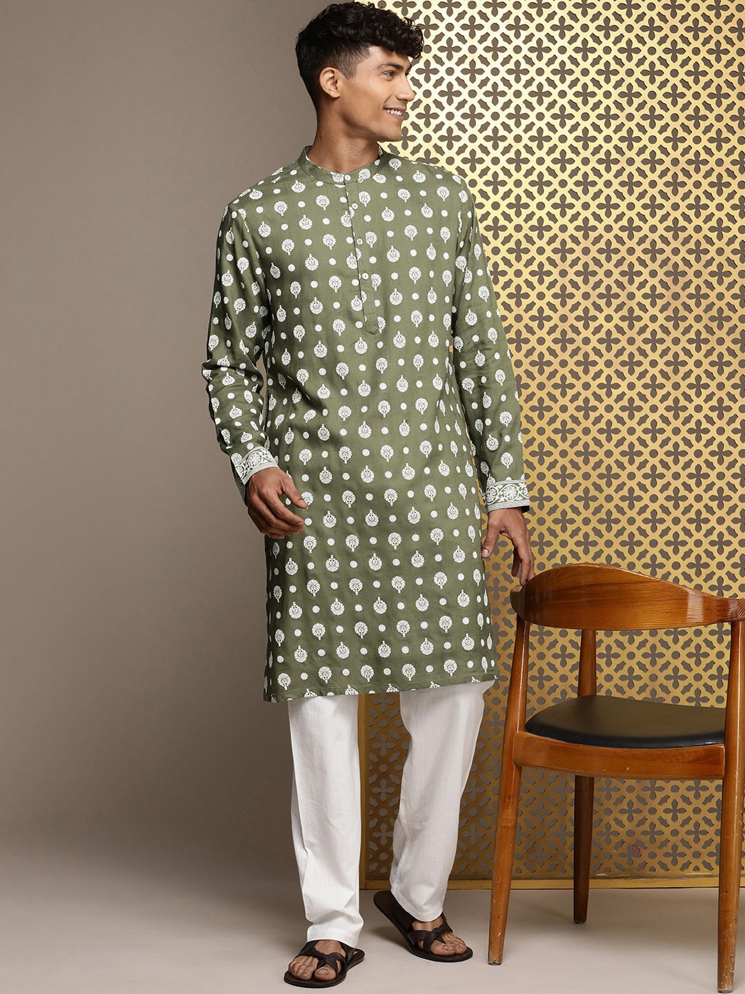 House of Pataudi Jashn Ethnic Motifs Printed Kurta