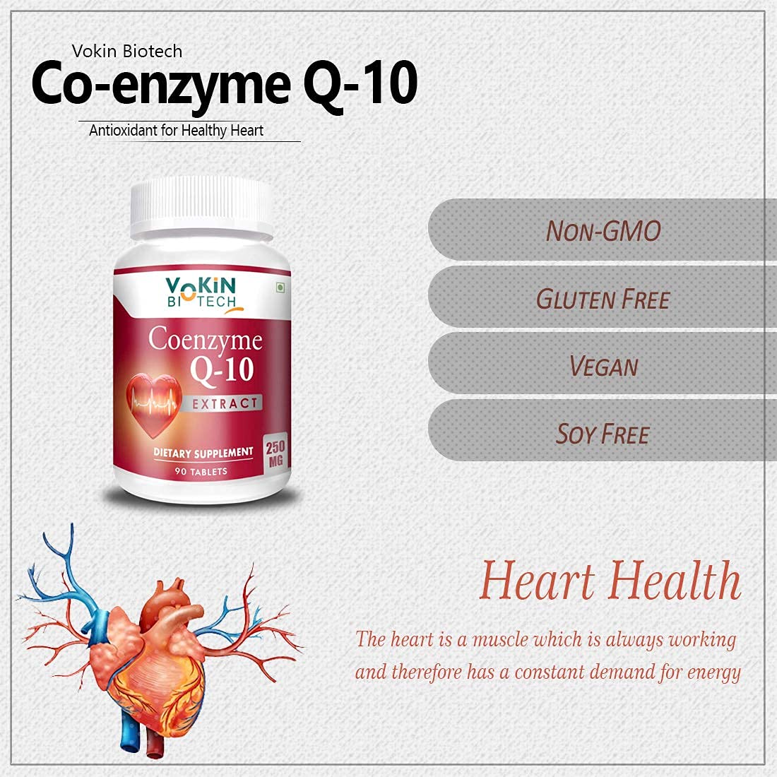 Vokin Biotech 100% Natural Coenzyme Q
