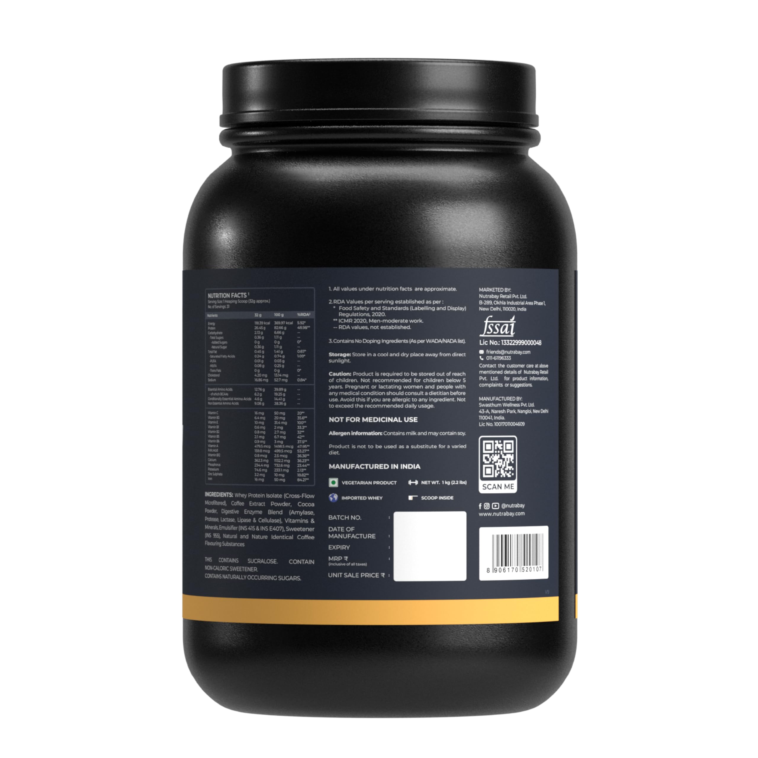 Nutrabay Gold Isolate  Whey Protein Powder