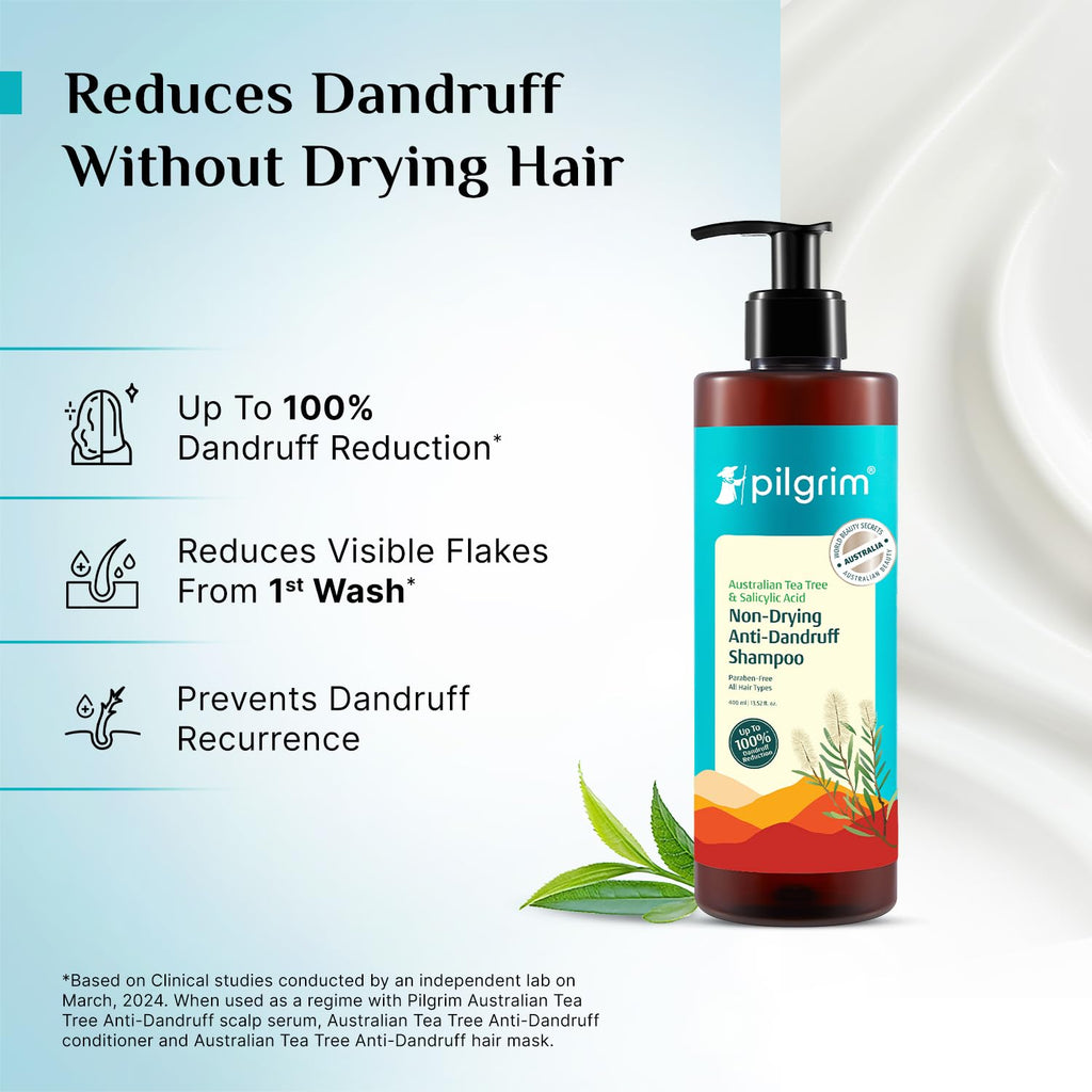 Pilgrim Australian Tea Tree Non-Drying Anti-Dandruff Shampoo - Distacart