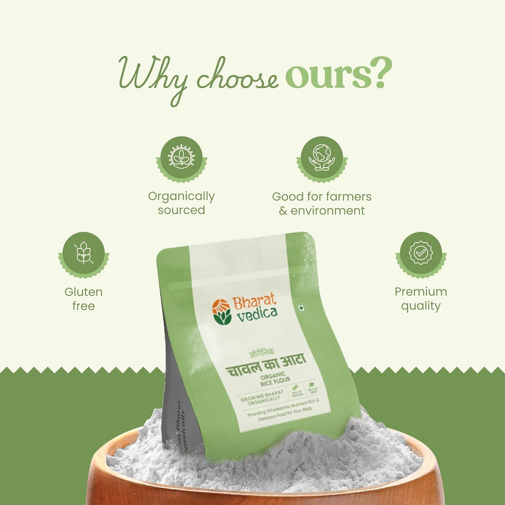 Bharat Vedica Organic Rice Flour - Organic Chawal ka Atta - Distacart