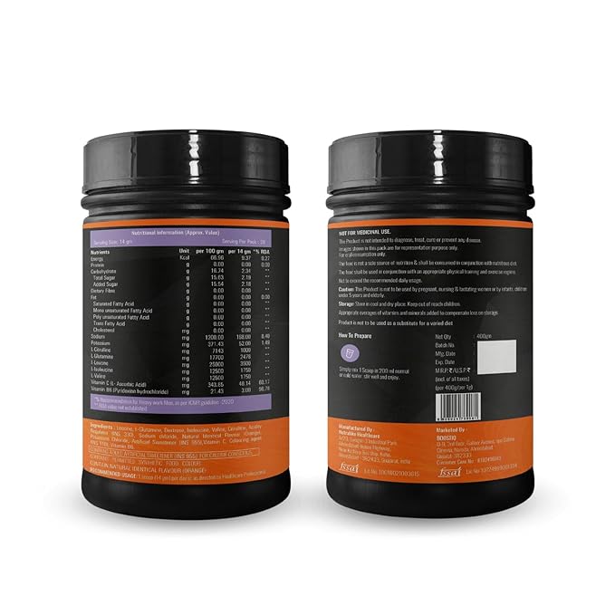 BOOSTIQ BCAA Powder - Orange Flavour