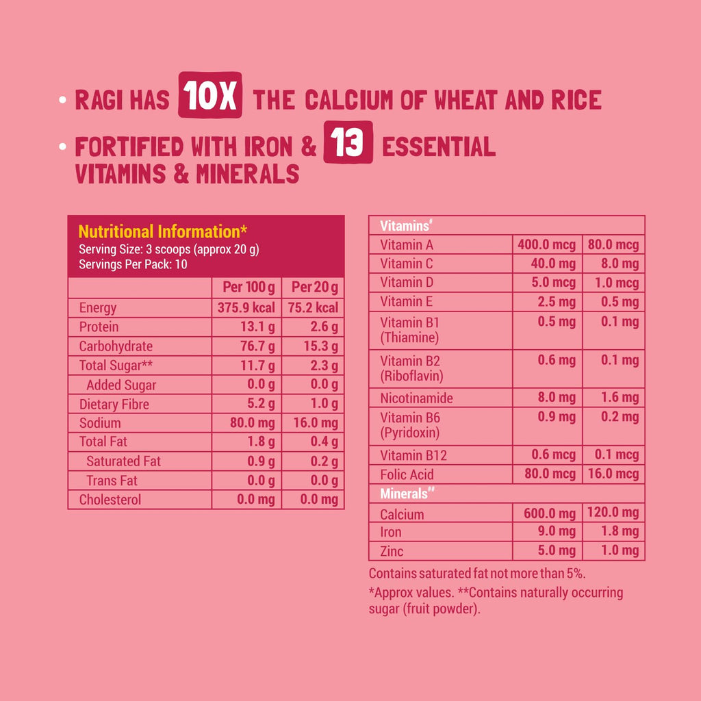 Slurrp Farm Instant Cereal With Ragi, Rice & Strawberry with Milk - Distacart