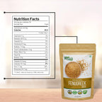 Organic Zing Fenugreek Seeds Also Known As Methi Seeds and Trigonella Foenum-Graecum Vegan | Preservative Free | Resealable Pack