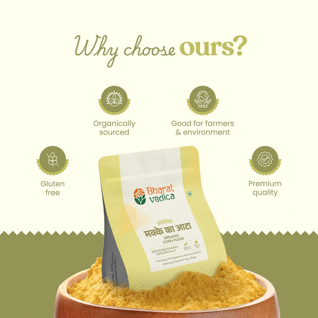 Bharat Vedica Organic Corn Flour - Organic Makki ka Atta - Distacart