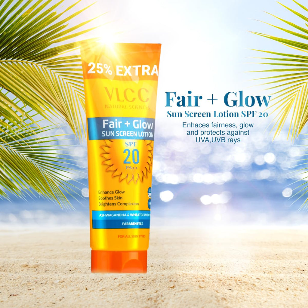 VLCC Fair+Glow Sun Screen Lotion SPF 20 PA++