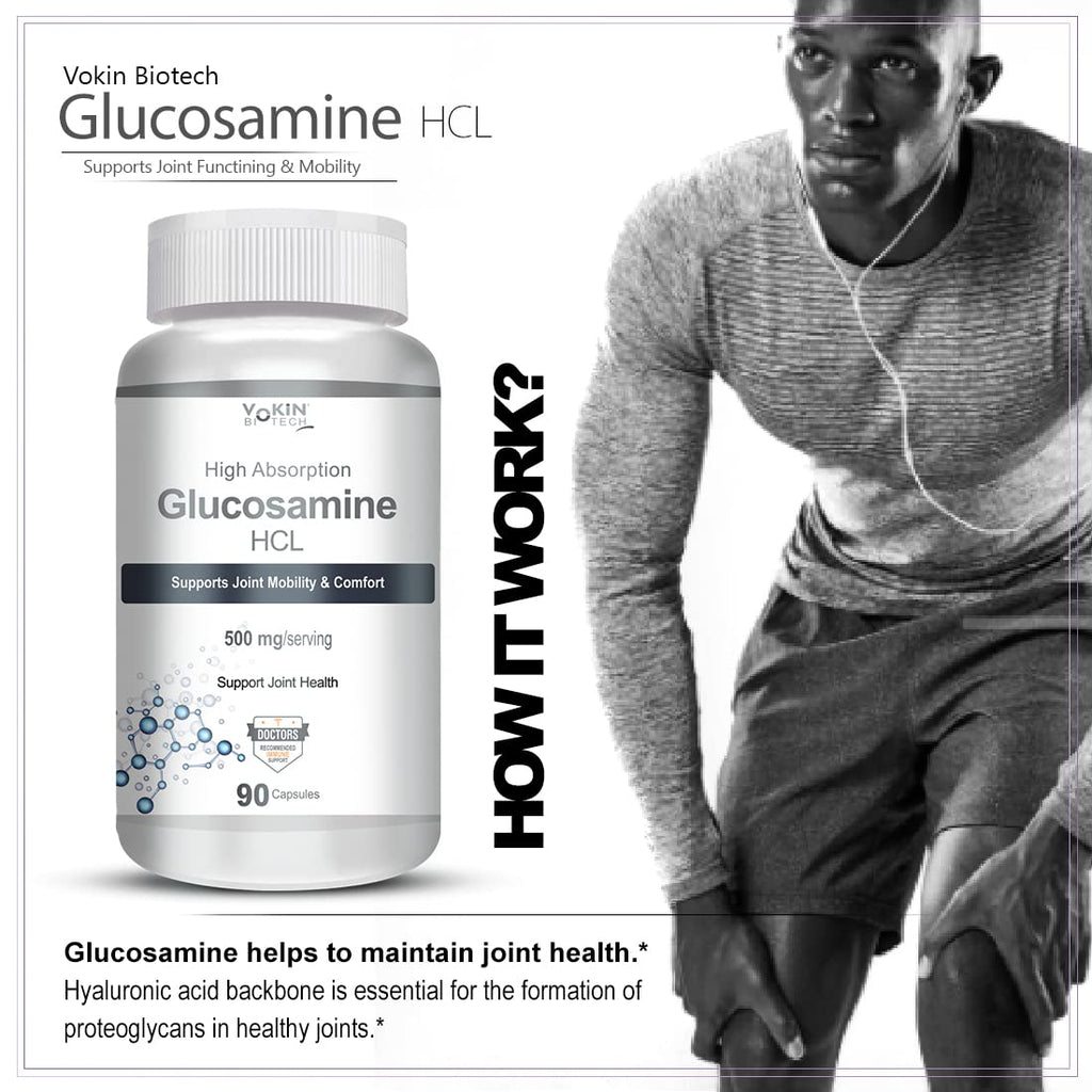 Vokin Biotech Glucosamine HCL Supplement Supports Joint Health -500mg