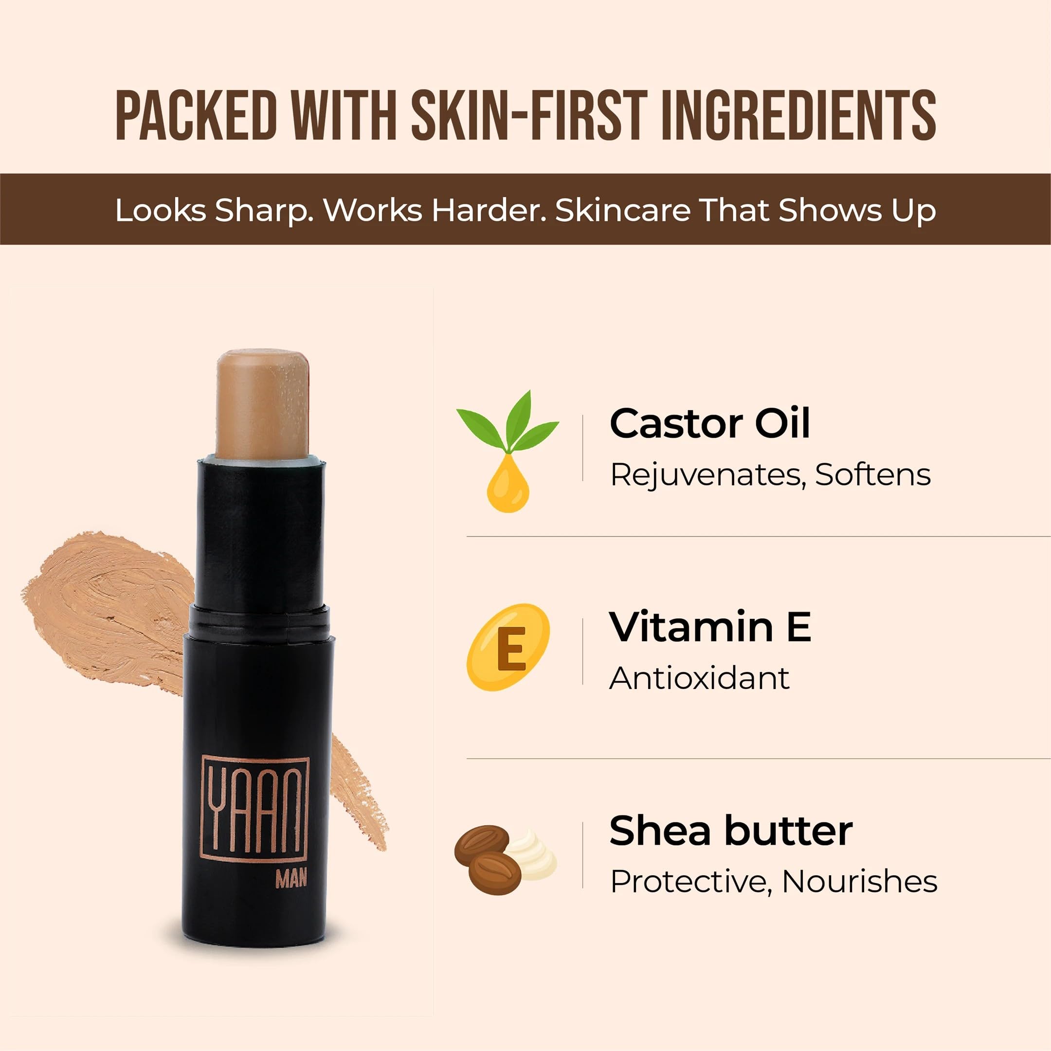 YAAN MAN Natural Concealer For Men - Dark Shade