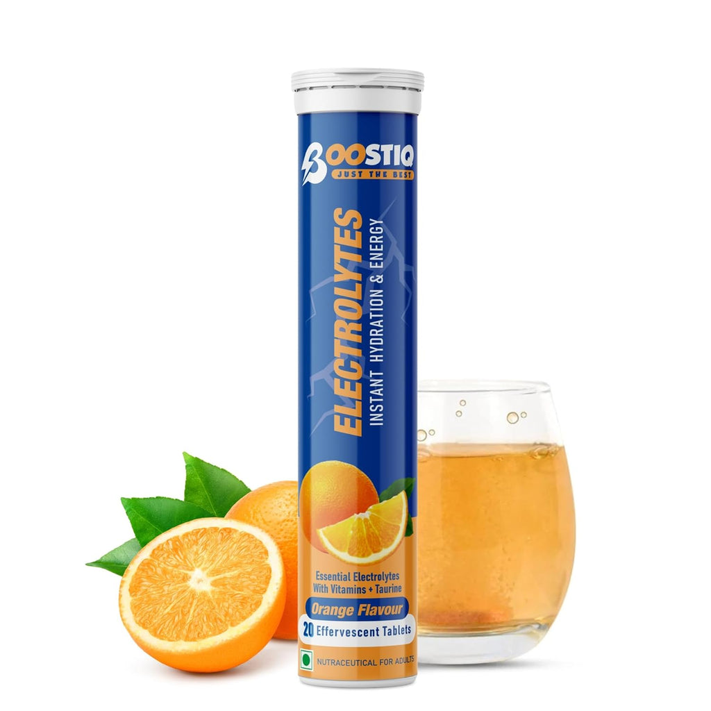 BOOSTIQ Electrolytes Effervescent Tablets - Orange Flavour