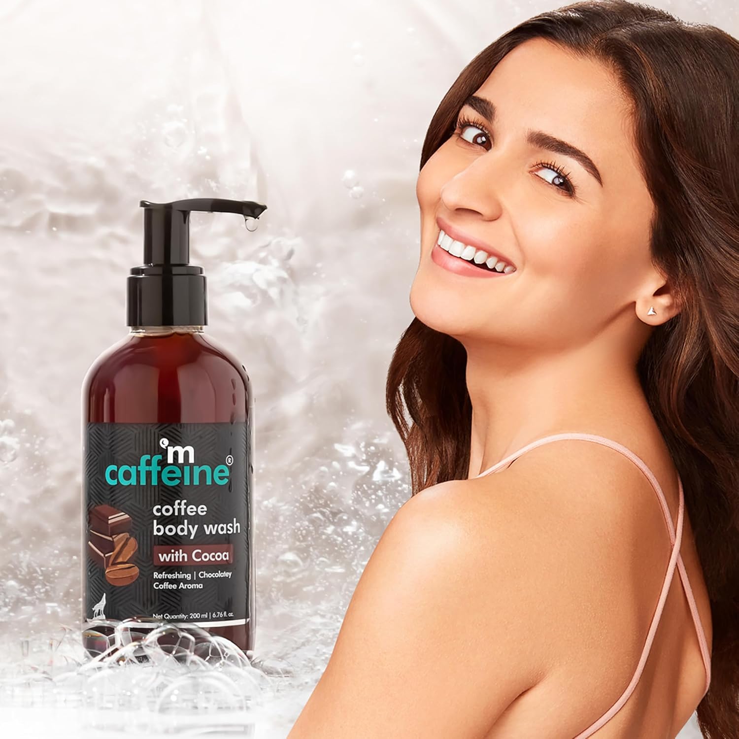 mCaffeine Coffee Body Wash with Cocoa for Refreshed & Moisturized Skin