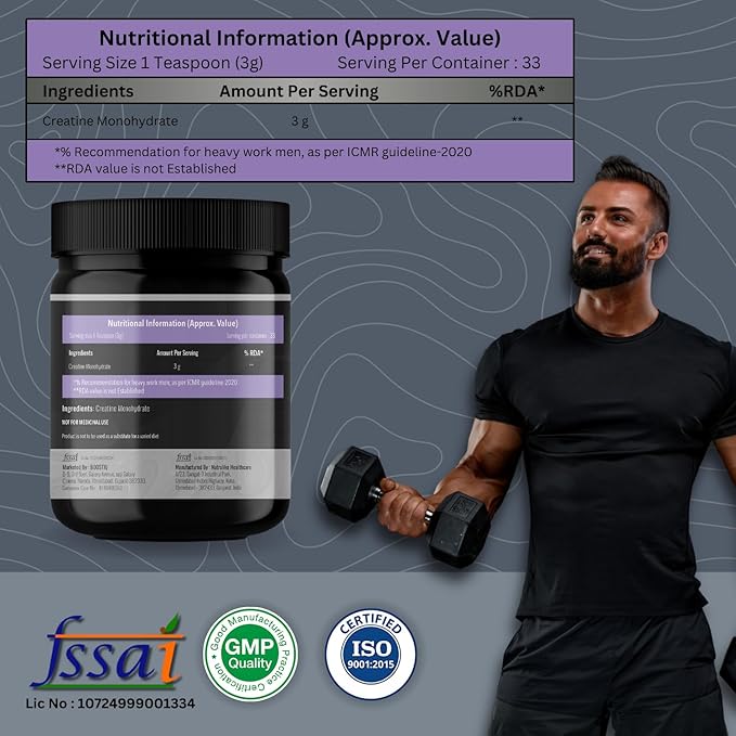 BOOSTIQ Creatine Monohydrate Powder - Unflavoured
