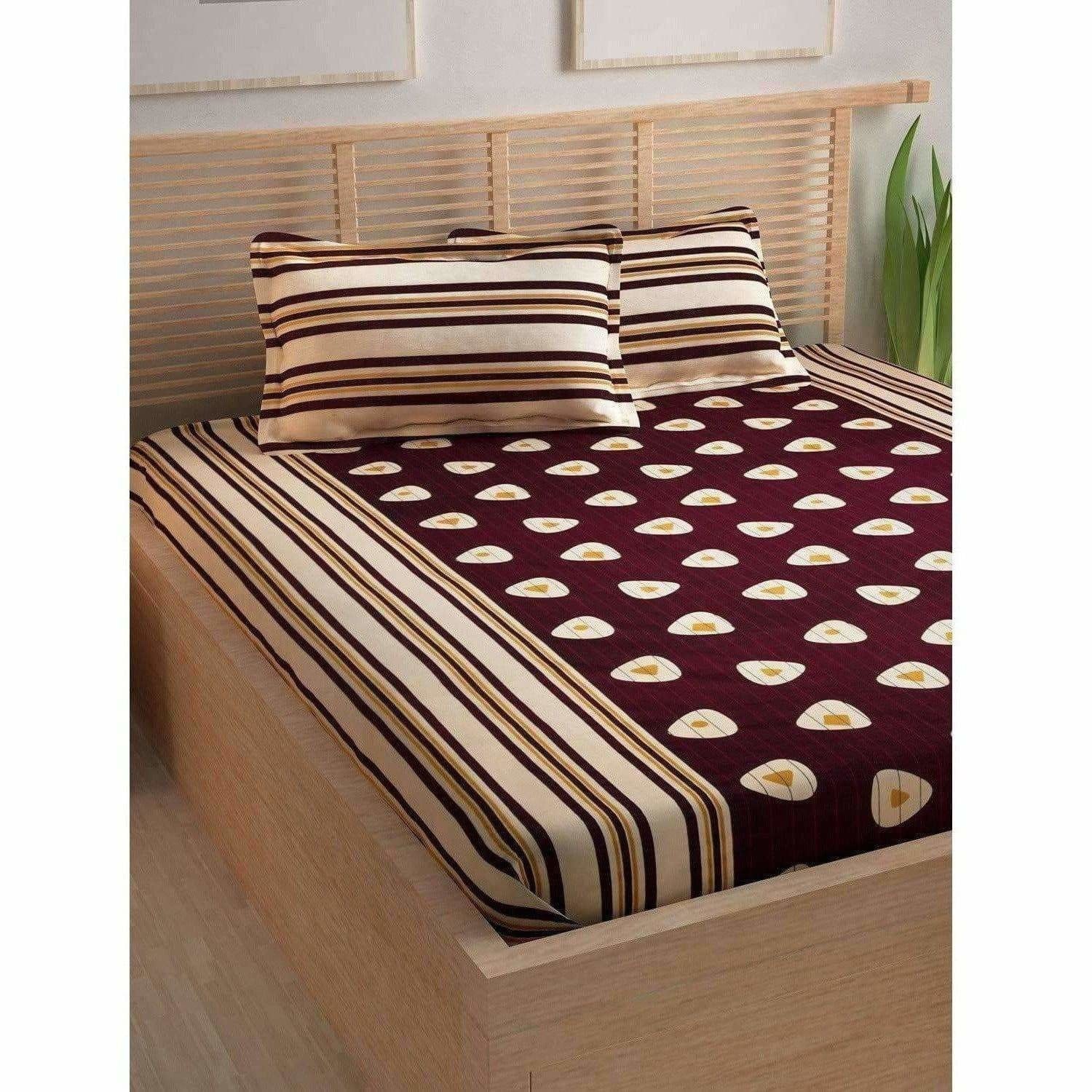 Buy Cotton Double Bedsheet with Pillow Covers