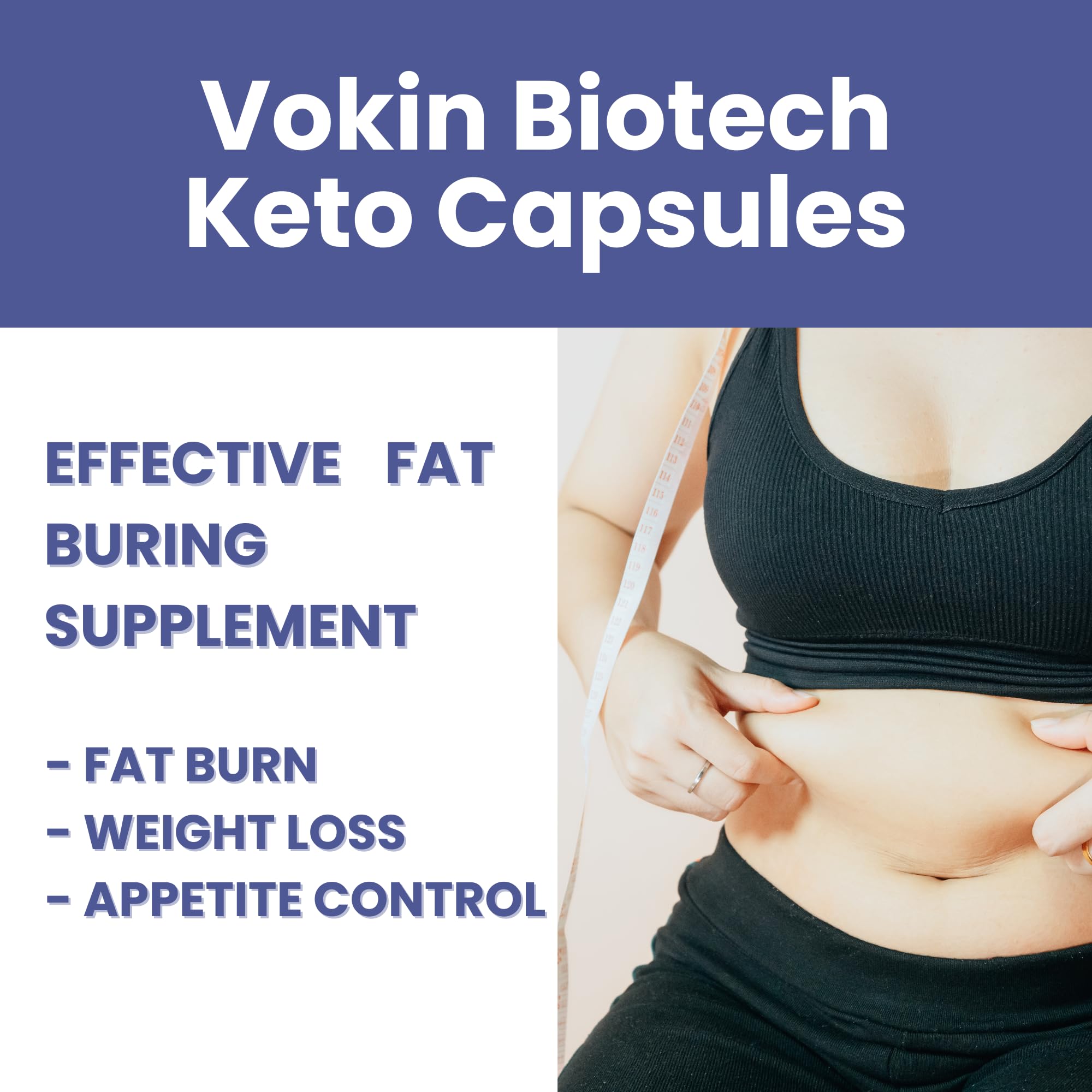 Vokin Biotech Keto Advaced Weight Loss Formula with Green Tea Extract Garcinia Combogia Capsules For Men and Women