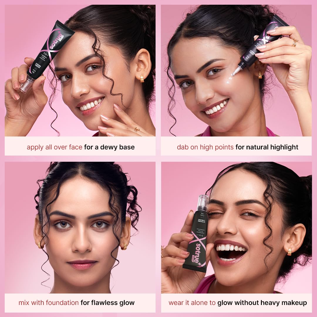 Sotrue Strobe Illuminating Cream + Moisturizer With Hyaluronic Acid - Pink