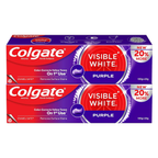 Colgate Visible White Purple Toothpaste For Teeth Whitening Helps Remove Surface Stains, Whitens Yellow