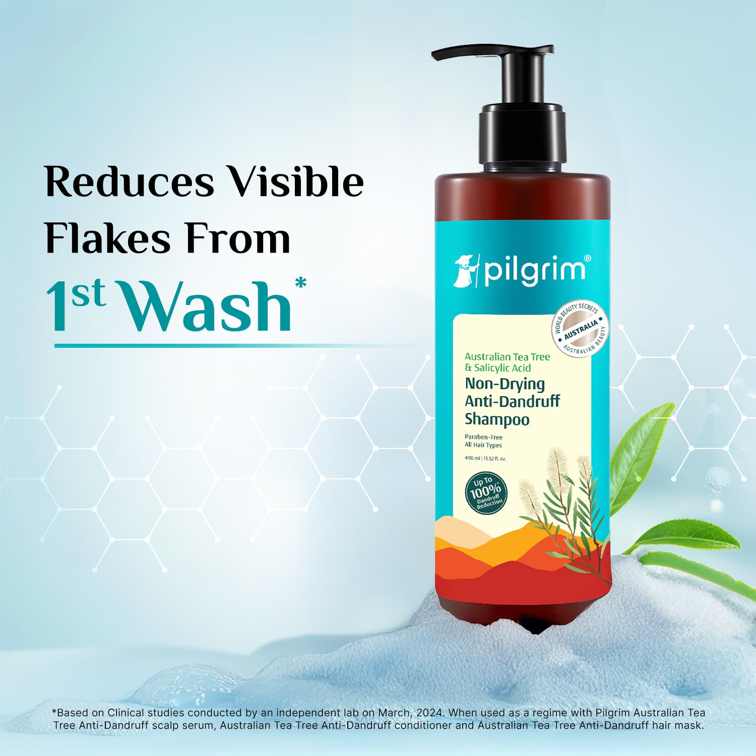 Pilgrim Australian Tea Tree Non-Drying Anti-Dandruff Shampoo - Distacart