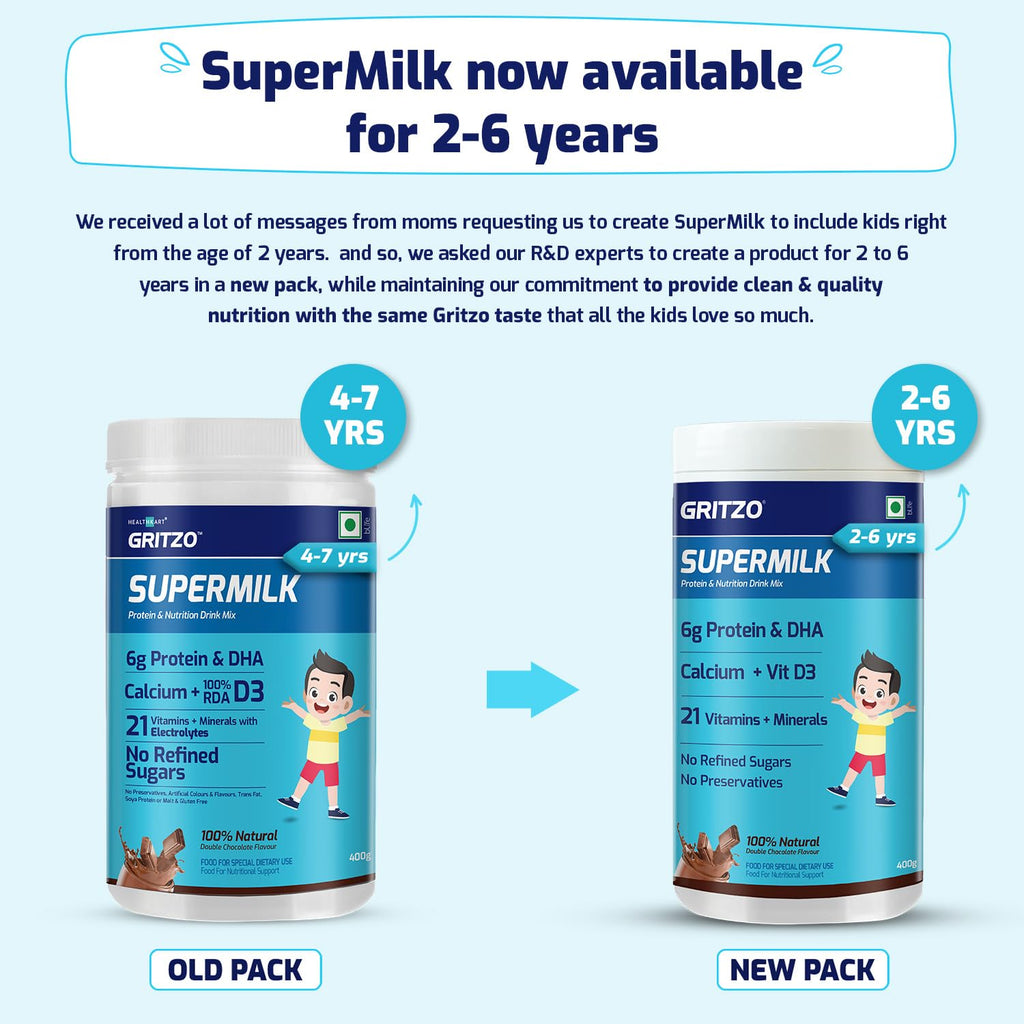 Gritzo SuperMilk Overall Growth (2-6y) for Boy/Girl - Distacart