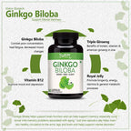 Vokin Biotech Ginkgo Biloba with Brahmi Boosts Concentration & Learning Activities