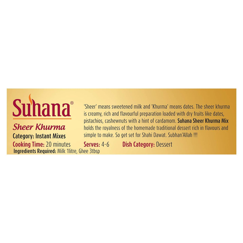 Suhana Sheer Khurma Instant Mix 150g Box - Pack of 4