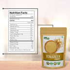 Organic Zing Fenugreek Powder Also Known As Methi Seed Powder, Trigonella Foenum-Graecum | Vegan | Preservative Free | Resealable Pack