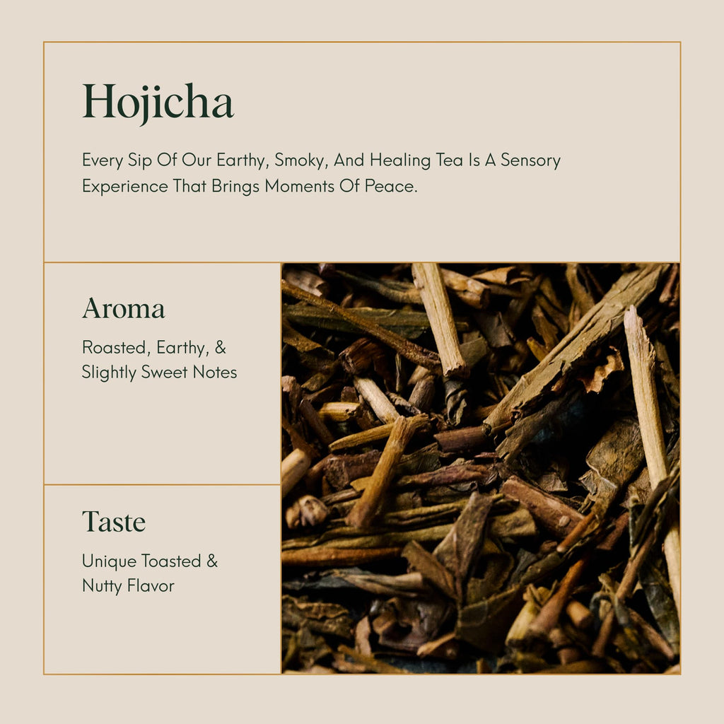 ILEM JAPAN Hojicha Tea Bags, Organic Roasted Japanese Green Tea, Low Caffeine, Toasty Nutty Flavor, 15 Tea Bags | 30g