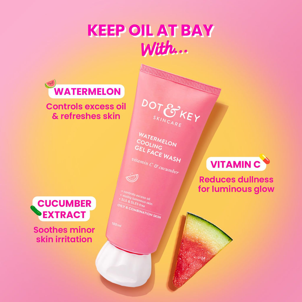 Dot & Key Watermelon Superglow Gel Face Wash - Distacart