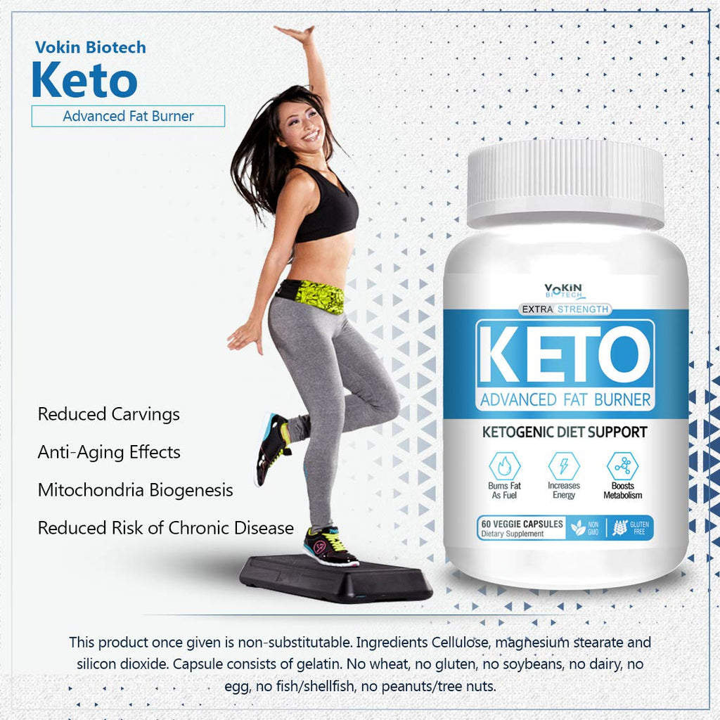 Vokin Biotech Keto Capsules Advance Weight Loss Fat Burner Supplement with (Green Tea + Garcinia Cambogia + Green Coffee) Extract Capsules