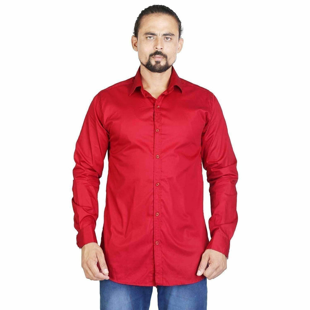 Men's Cotton Solid Full Sleeve Shirts - Distacart