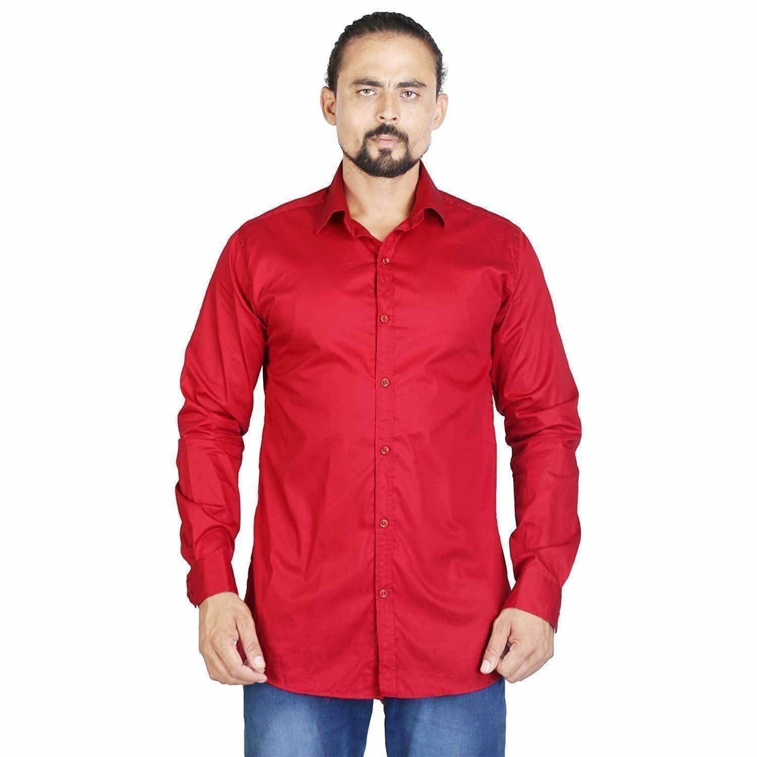 Men's Cotton Solid Full Sleeve Shirts - Distacart