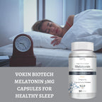 Vokin Biotech Melatonin 3mg Healthy Sleep Cycle | Helps Stress & Anxiety Relief | Improve Concentration