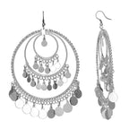 Silver-Plated Alloy Round Silver Earrings - The Pari - Distacart